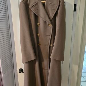 Vintage World War II Army 100% Wool Overcoat w Insignia